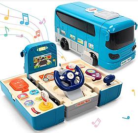 Игровой набор Школьный музыкальный автобус Голубой