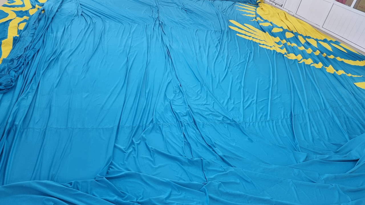 Флаг Республики Казахстан, размер 1,5*3 м, политекс, шелкография - фото 2 - id-p97199362