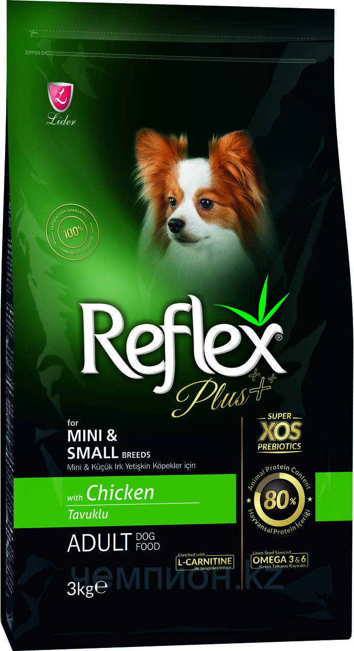 RFX-103 Reflex Plus Adult small mini chicken, корм для взрослых собак мелких пород с курицей, уп.3кг.