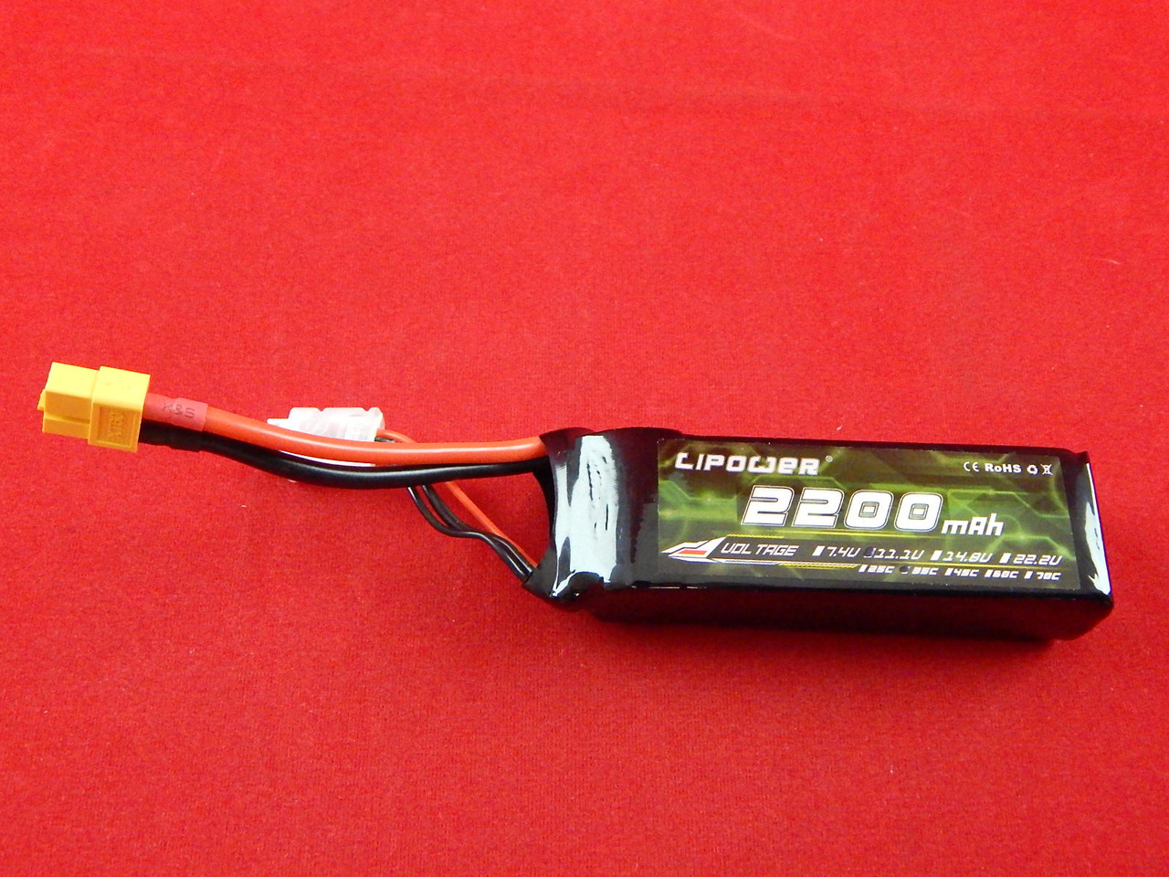 Аккумулятор Li-Po, 11.1В, 2200мАч, 3S, 35C, XT60 - фото 1 - id-p106968868