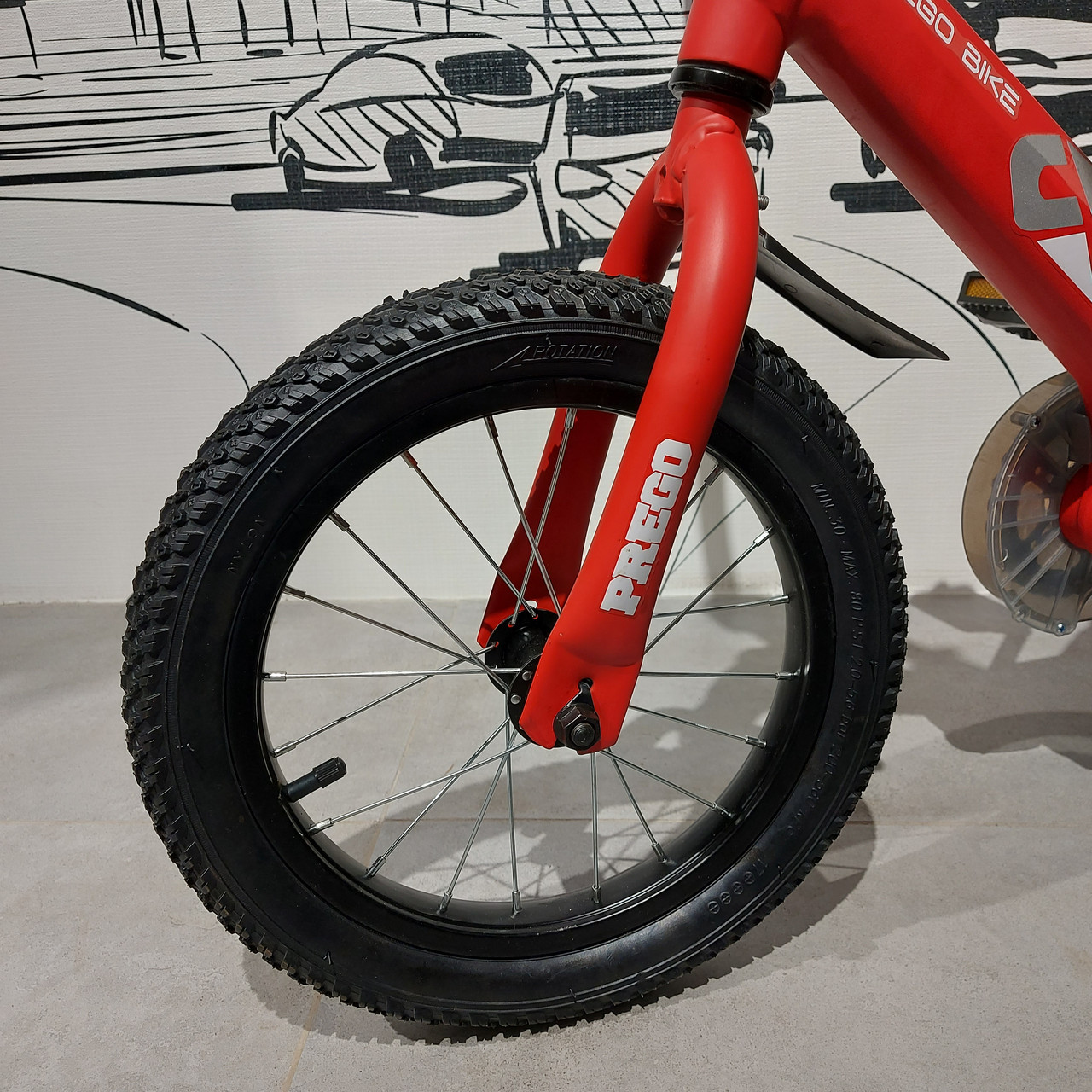 Легкий детский двухколесный велосипед "Prego" 14" колеса с боковыми поддерживающими колесами. - фото 6 - id-p106970450
