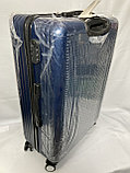 Большой пластиковый дорожный чемодан на 4-х колёсах "Longstar". Высота 75 см, ширина 49 см, глубина 28 см, фото 3
