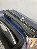 Большой пластиковый дорожный чемодан на 4-х колёсах "Longstar". Высота 75 см, ширина 49 см, глубина 28 см, фото 4