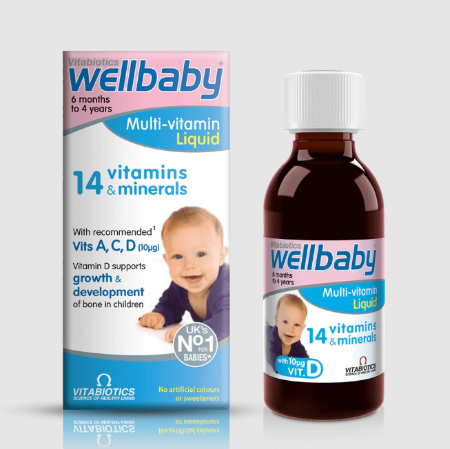 Wellbaby, мультивитамины в сиропе для детей 6мес-4лет, 150 мл, Vitabiotics - фото 1 - id-p106971311