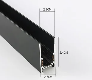 Магнитный накладной  Алюминиевый Профиль для Magnetic  S/U BLACK 2м  (TEKLED)10шт