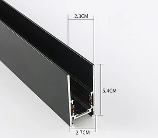 Магнитный накладной  Алюминиевый Профиль для Magnetic  S/U BLACK 1м  (TEKLED)10шт