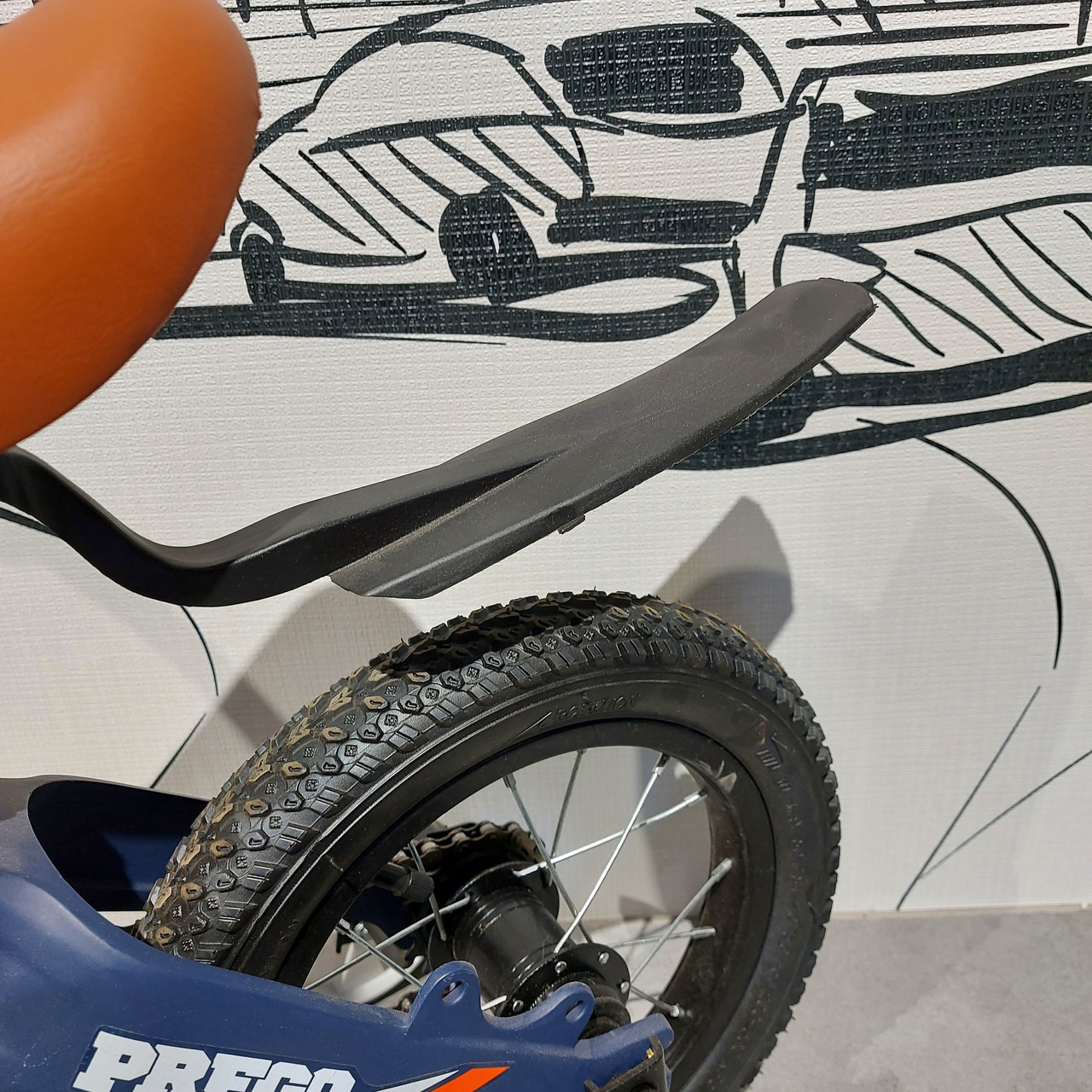 Легкий детский двухколесный велосипед "Prego" 12" колеса с боковыми поддерживающими колесами. Синий. - фото 4 - id-p106976659