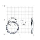Серьги из серебра с фианитами SOKOLOV 94025842 серебро с родием, продевки коллекц. SKLV, фото 5
