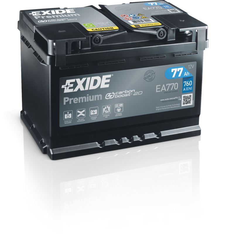 Автомобильный аккумулятор Exide Premium EA770   77А