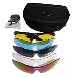 Тактические очки Oakley Polarized с 5 сменными линзами в чехле., фото 2