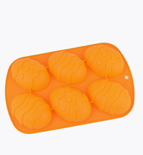 Форма силиконовая для выпечки "Яйца", оранжевая