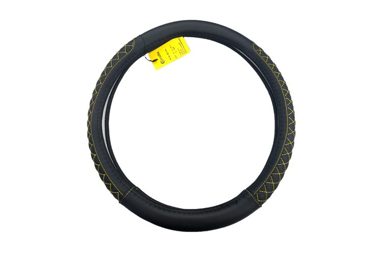 Оплетка руля CIRCLLE H01 M (желтая прострочка)