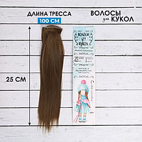 Волосы - тресс для кукол «Прямые» длина волос: 25 см, ширина: 100 см, цвет № 18Т
