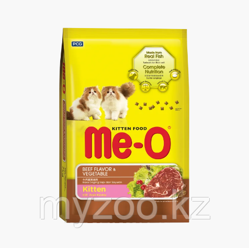 Me-O KITTEN BEEF&VEGETABLE для котят с говядиной и овощами, 1 кг на вес - фото 2 - id-p106979714