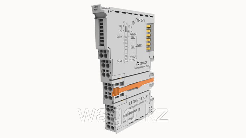 DF20-M-16DO-P-30050000279,16-канальный цифровой выход, 24 В постоянного тока, тип PNP, 0,5 А
