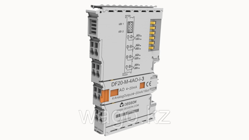 4-канальный аналоговый выход, 4~20 мА,  DF20-M-4AO-I-3-30050000325, фото 1