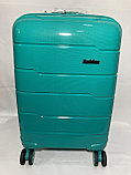 Маленький пластиковый дорожный чемодан на 4-х колёсах Fashion (высота 56 см, ширина 36 см, глубина 23 см), фото 3