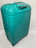Маленький пластиковый дорожный чемодан на 4-х колёсах Fashion (высота 56 см, ширина 36 см, глубина 23 см), фото 5