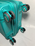 Маленький пластиковый дорожный чемодан на 4-х колёсах Fashion (высота 56 см, ширина 36 см, глубина 23 см), фото 6