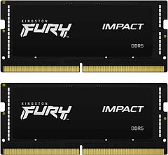 ОЗУ для ноутбука Kingston Fury Impact SO DIMM DDR5, 32GB (16GB x2) DDR5 KF556S40IBK2-32