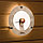Гигрометр Cariitti (с подсветкой) круглый для финской сауны (нерж. сталь, требуется 1 оптоволокно D=2-6 мм), фото 3