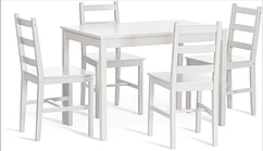 Комплект стол+4 стула "Вествик", белый лак