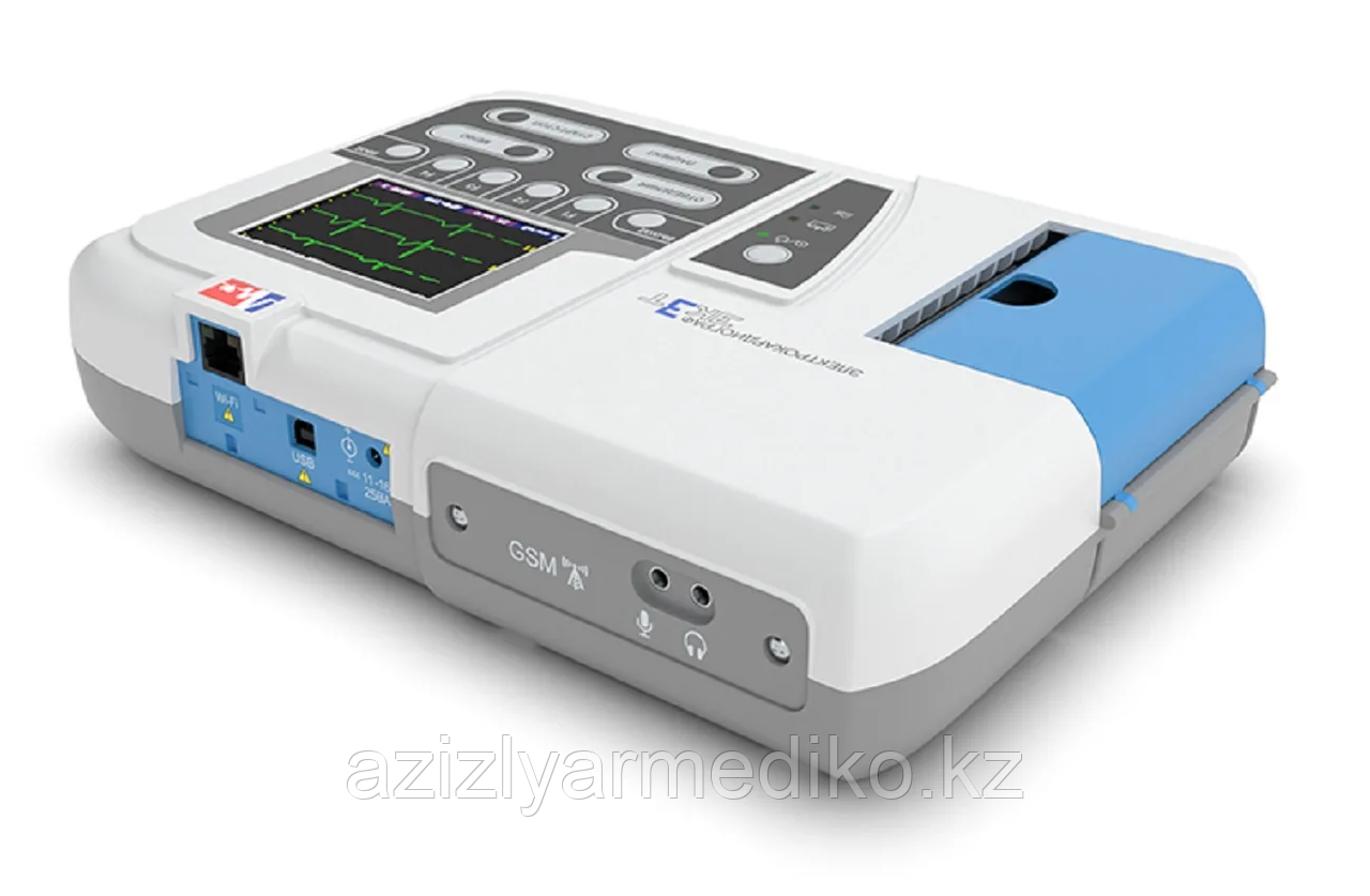 Электрокардиограф ЭКЗТ-01-Р-Д/1 (1/3-канальный) с комбинированным питанием, цветным экраном и бумагой 57 мм
