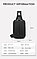 Кросс-боди сумка слинг Bange BG-7210 (черная), фото 4