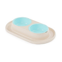 Миска для животных "Мур-мяу" двойная на подставке М8494