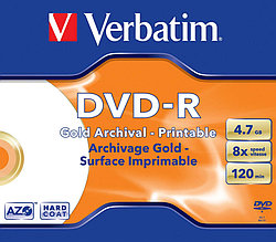 DVD-R  4.7GB Archival Printable Verbatim