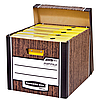 Короб архивный картонный "Fellowes Bankers Box Woodgrain", 340x295x405мм, тёмно-коричневый, фото 2