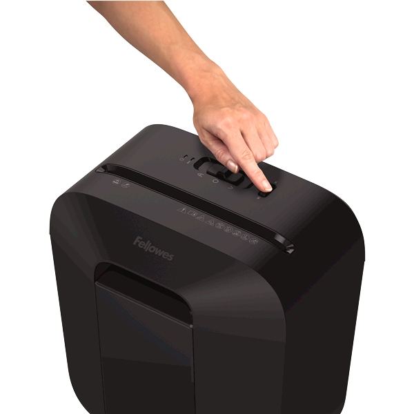 Уничтожитель документов "Fellowes Powershred LX25", DIN P-4, 4х37мм, 6 листов, 11,5 литров, чёрный - фото 1 - id-p106996088