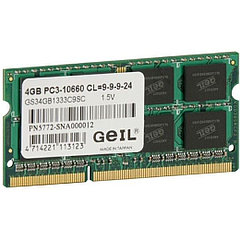 Оперативная память для ноутбука 4Gb DDR3 1333Mhz GEIL GS34GB1333C9S