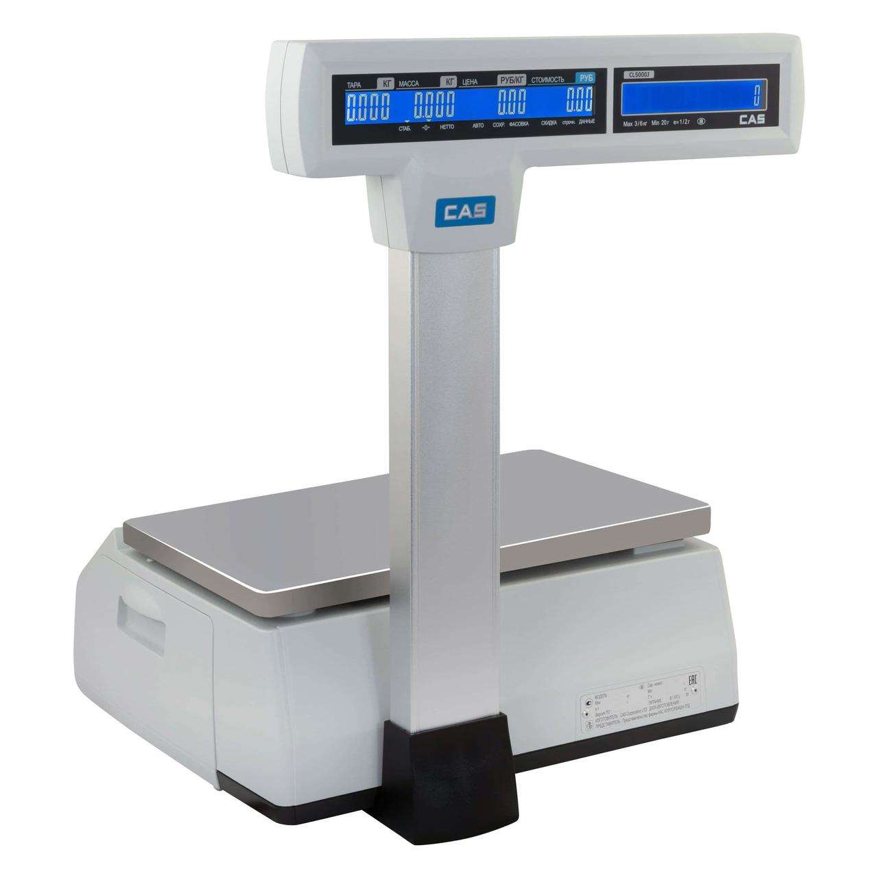 Весы торговые CAS CL5000J-15IP TCP-IP