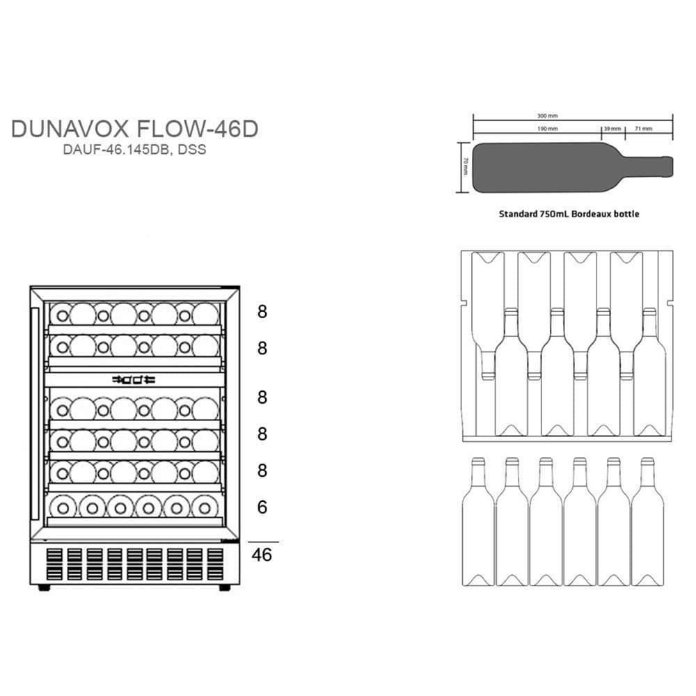 Шкаф винный Dunavox DAUF-46.145DB - фото 3 - id-p99024263