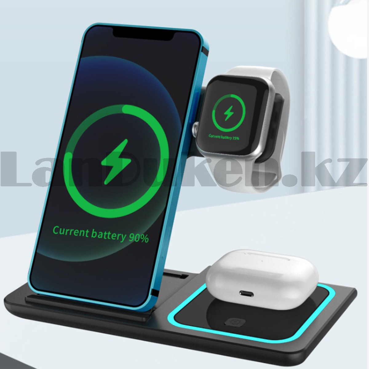 Складная беспроводная зарядка 3 в 1 для смартфона беспроводных ...