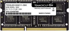 Оперативная память для ноутбука 8GB DDR3L 1600Mhz Team Group ELITE SO-DIMM 1.35V TED3L8G1600C11-S01