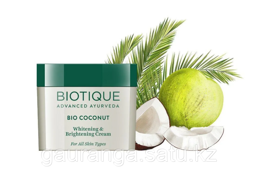Крем для лица регенерирующий, отбеливающий, против пигментных пятен, Био кокос Biotique (Биотик) 50 гр - фото 2 - id-p107003544