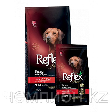 Reflex Plus Senior Medium & Large Lamb, для пожилых собак средних и крупных пород с ягненком, уп.15кг.