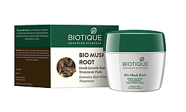 Маска для блеска волос восстанавливающая, для поврежденных волос Био мускусный корень, Biotique (Биотик) 230 г
