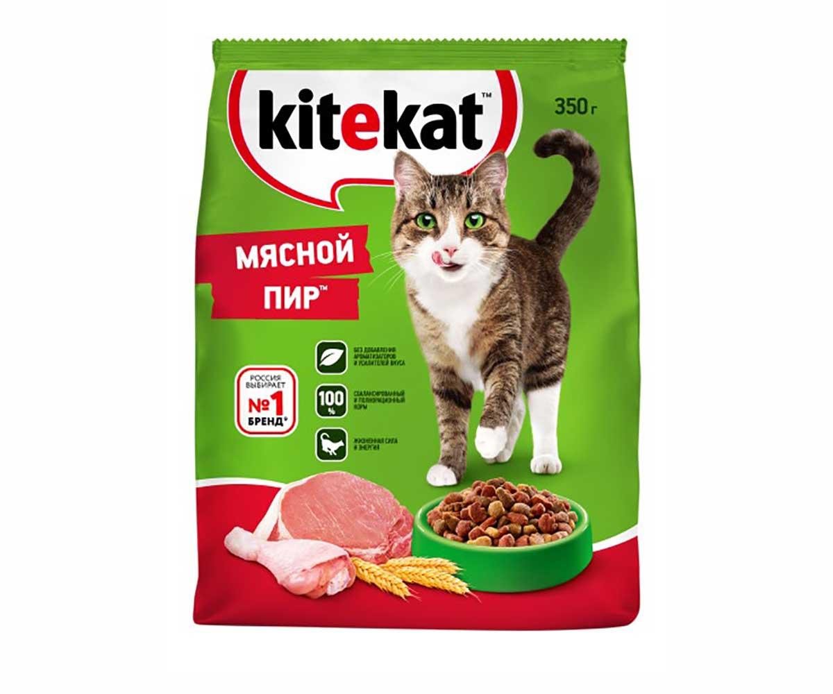 Kitekat (Китекат) Сухой корм для кошек Мясной пир 350 гр