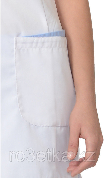 Костюм "ЭВИТА" женский: блуза, брюки белый с голубым - фото 4 - id-p107005812