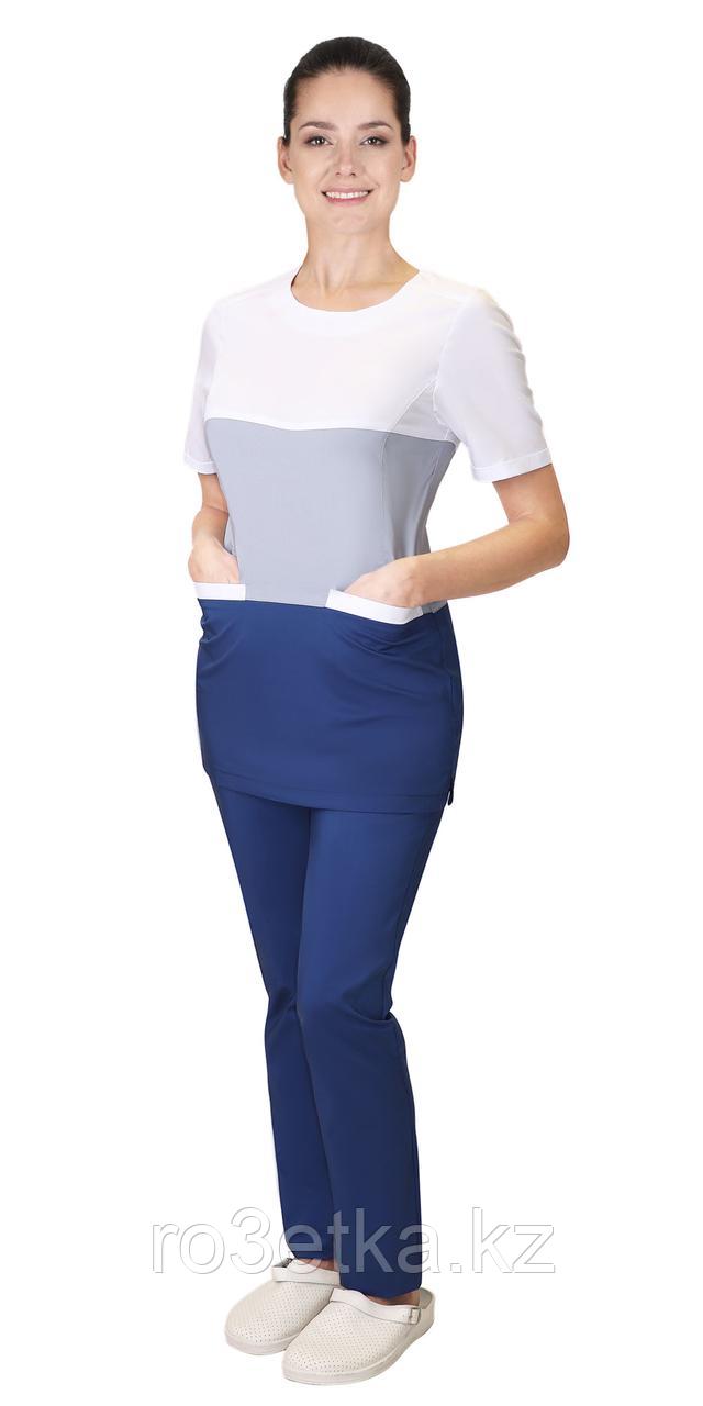 Костюм "РИАНА" женский синий с серым