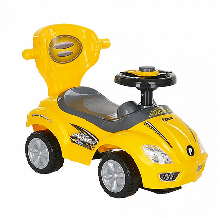 PITUSO Каталка Mega Car с бамп. с ручкой (муз.панель) 3-6 лет Yellow/Желтый, фото 2