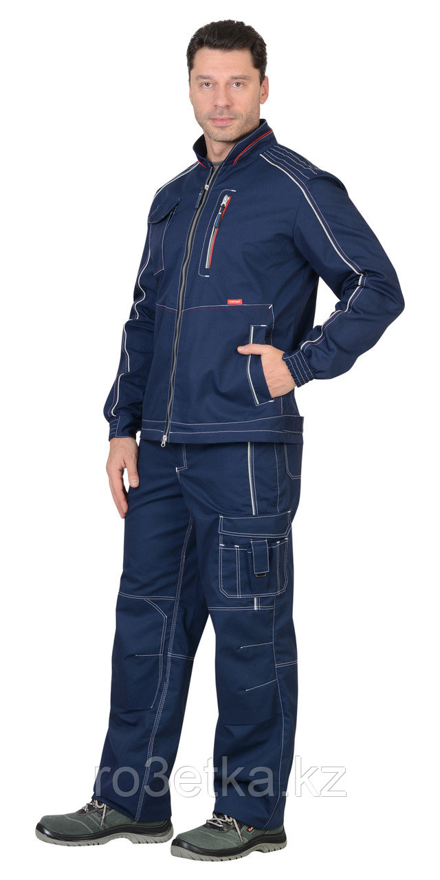 Костюм "АЛЕКС" летний мужской: куртка, п/к, темно-синий, фото 1