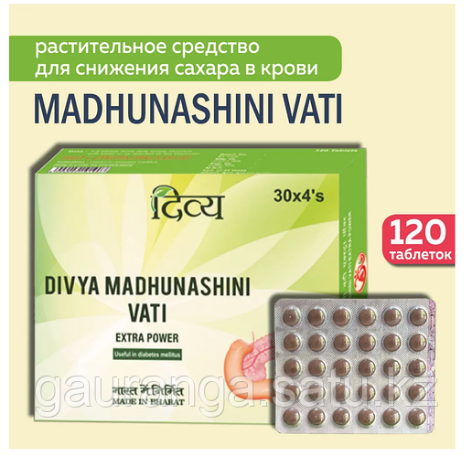 Мадхунашини Вати Дивья / Madhunashini Vati Divya 120 таб - от диабета ...