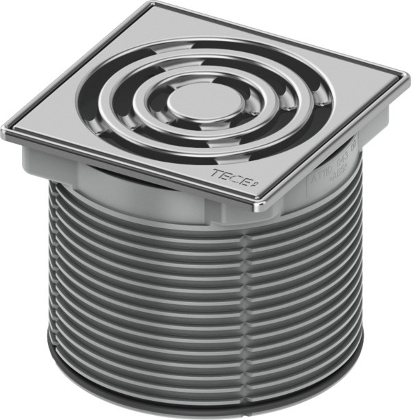 Декоративная решетка TECEdrainpoint S, 100 мм, в стальной рамке, с монтажным элементом, фото 1