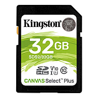 Kingston SDS2/32GB карта памяти SD 32GB Class 10 U1 V30 Canvas Select Plus