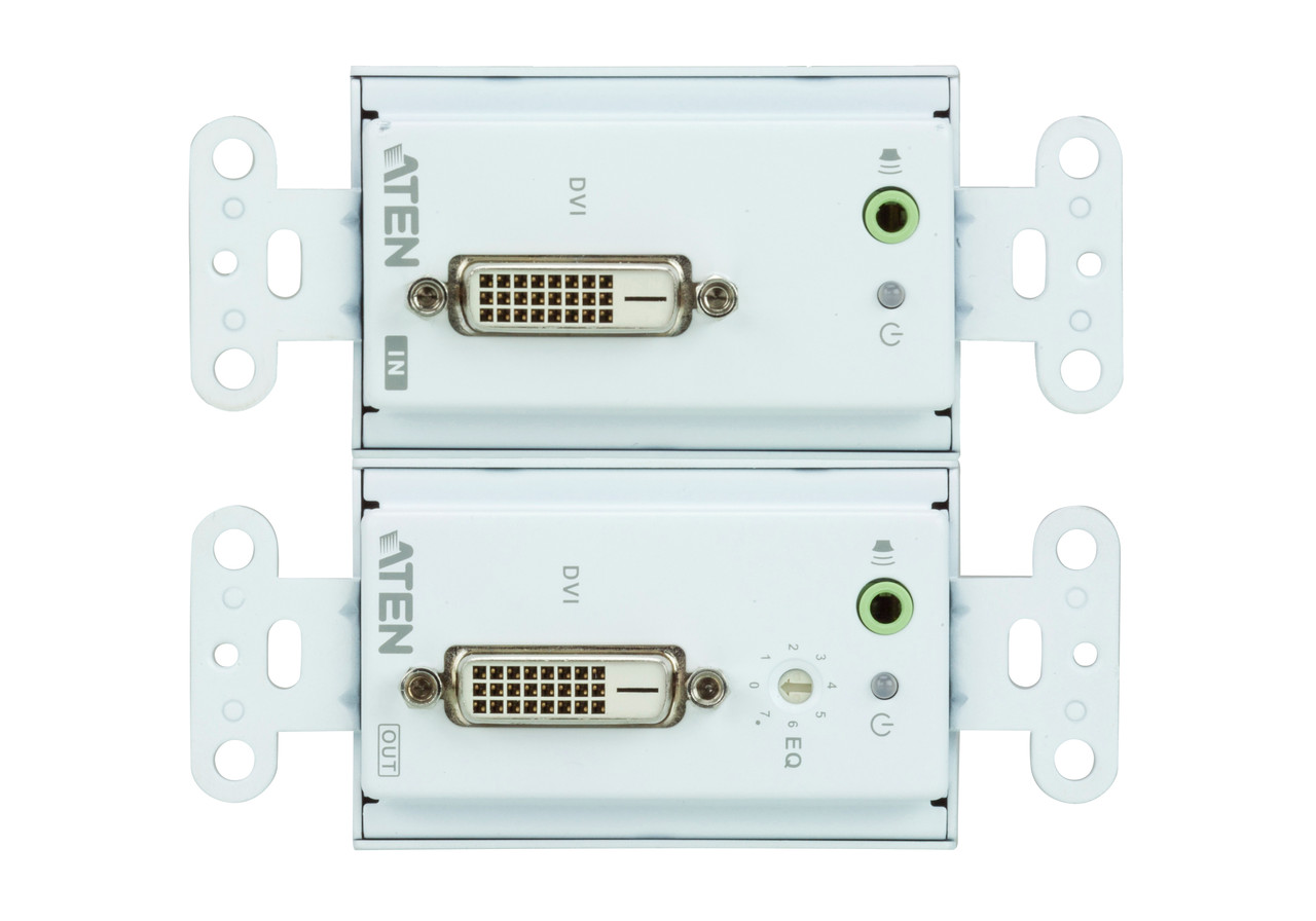 DVI/Audio 2xCat 5 Удлинитель с настенной панелью US (1920x1200@40 м) VE606 ATEN - фото 2 - id-p4843029