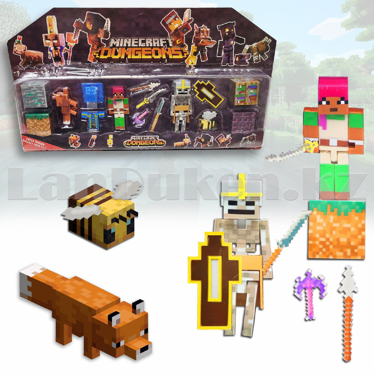 Игровой коллекционный набор Майнкрафт Данжен (Minecraft) персонажи
